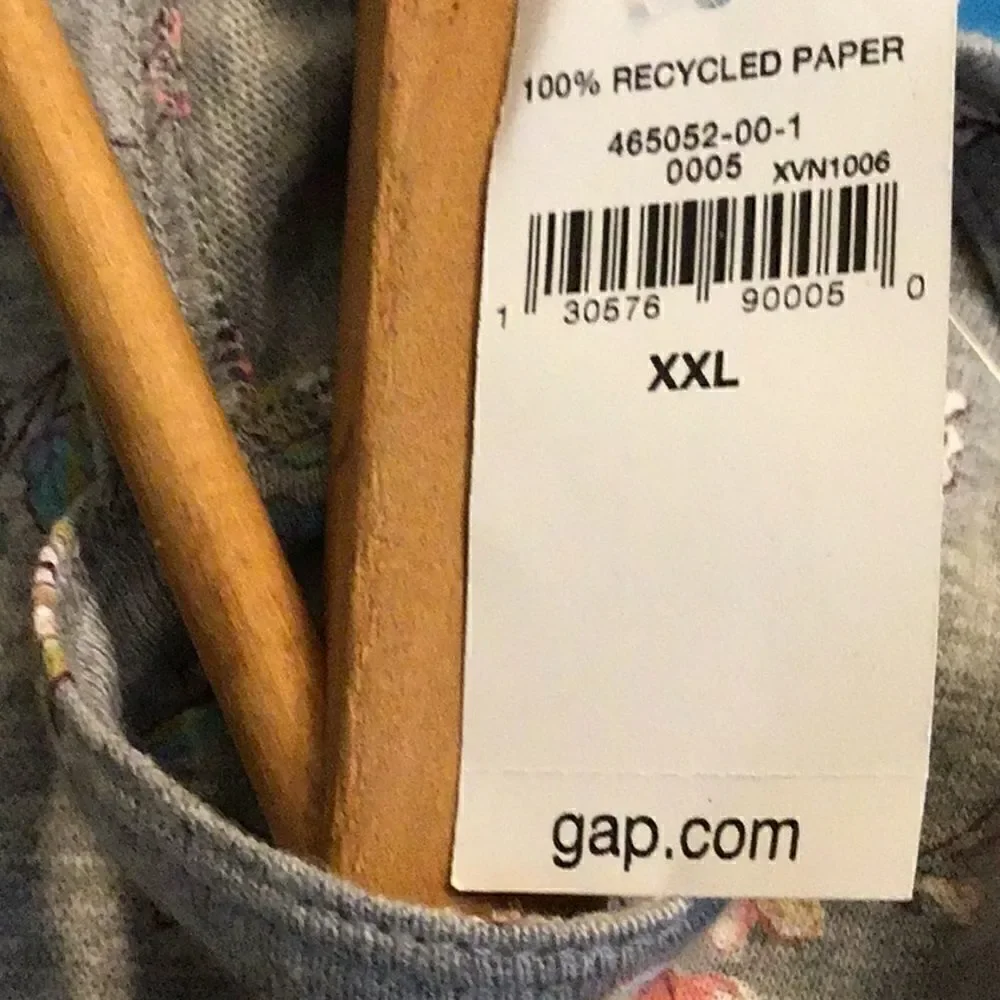 NWT GAP KIDS GREY FLORAL DRESS